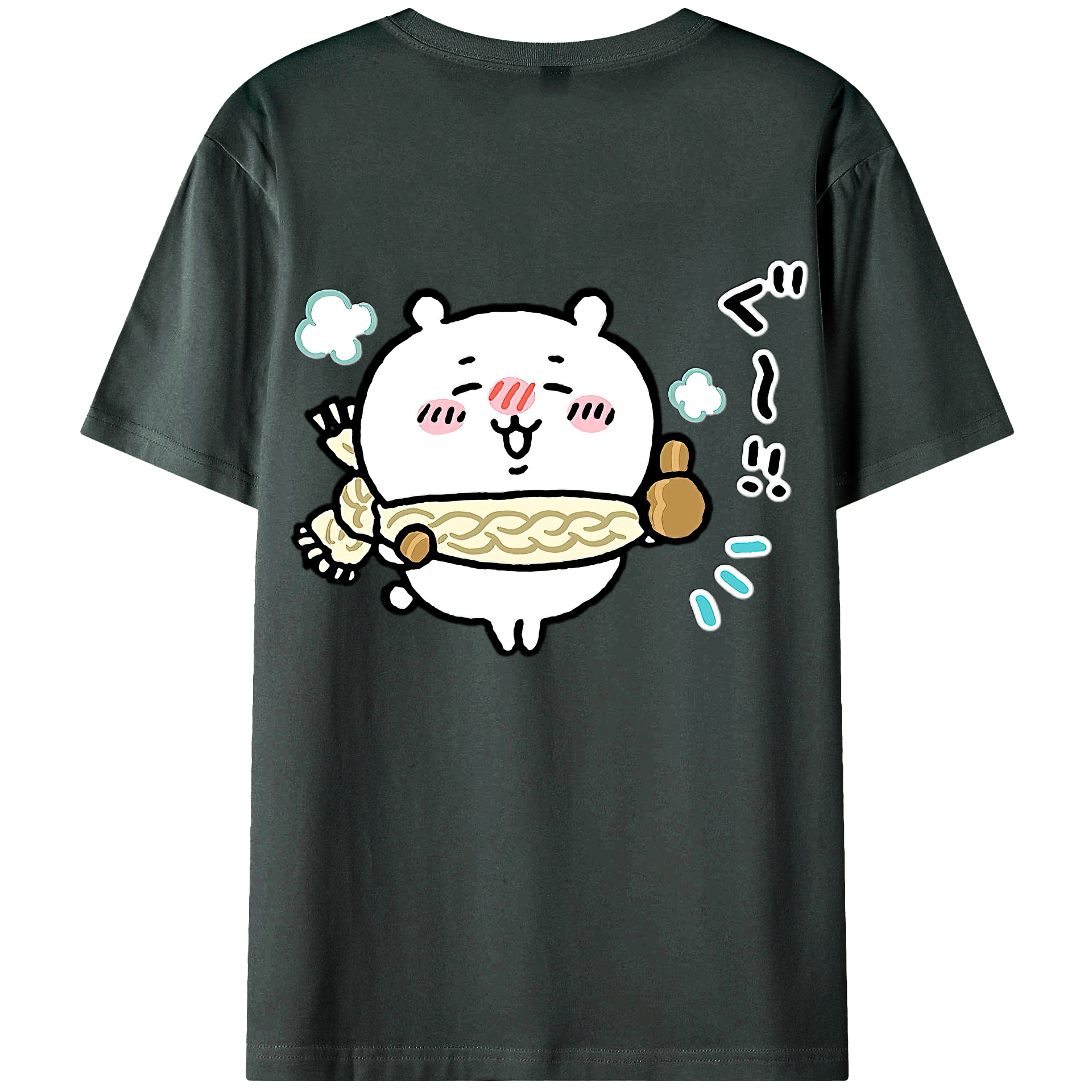 （画像用） ちいかわ ちいかわ Chii-kawa chiikawa 綿100％ メンズ半袖Tシャツ（バックプリント） 通気性